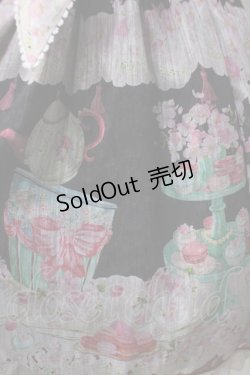 画像4: BABY,THE STARS SHINE BRIGHT / SA・KU・RA Cafe a la mode柄サンドレス風ジャンパースカート  黒 Y-25-06-28-104-BA-OP-SZ-ZY