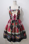 BABY,THE STARS SHINE BRIGHT / Polonaise Brillante~乙女の思想~柄コルセットジャンパースカート  黒 Y-25-06-28-105-BA-OP-SZ-ZY