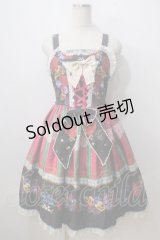 BABY,THE STARS SHINE BRIGHT / Polonaise Brillante~乙女の思想~柄コルセットジャンパースカート  黒 Y-25-06-28-105-BA-OP-SZ-ZY