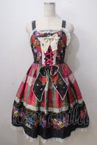 BABY,THE STARS SHINE BRIGHT / Polonaise Brillante~乙女の思想~柄コルセットジャンパースカート  黒 Y-25-06-28-105-BA-OP-SZ-ZY