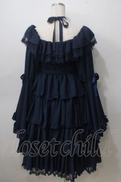 画像2: Vallee lys / Coquelicot dress (ミディアム)  ネイビー Y-25-06-28-112-GO-OP-SZ-ZY
