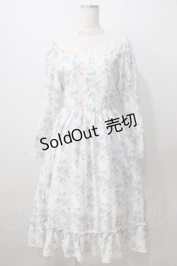 画像1: Kurumi Collaboration / KRハナジゴスリーブワンピース M 中白 Y-25-06-28-114-LO-OP-SZ-ZT0711Y