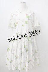 PINK HOUSE / クリームソーダプリントミディワンピース F ホワイト Y-25-06-28-127-LO-OP-SZ-ZY
