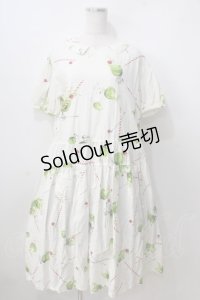 PINK HOUSE / クリームソーダプリントミディワンピース F ホワイト Y-25-06-28-127-LO-OP-SZ-ZY