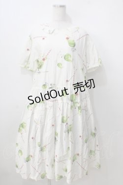 画像1: PINK HOUSE / クリームソーダプリントミディワンピース F ホワイト Y-25-06-28-127-LO-OP-SZ-ZY