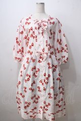 PINK HOUSE / ひなぎくリボン柄ワンピース F 白 Y-25-06-28-129-LO-OP-SZ-ZY