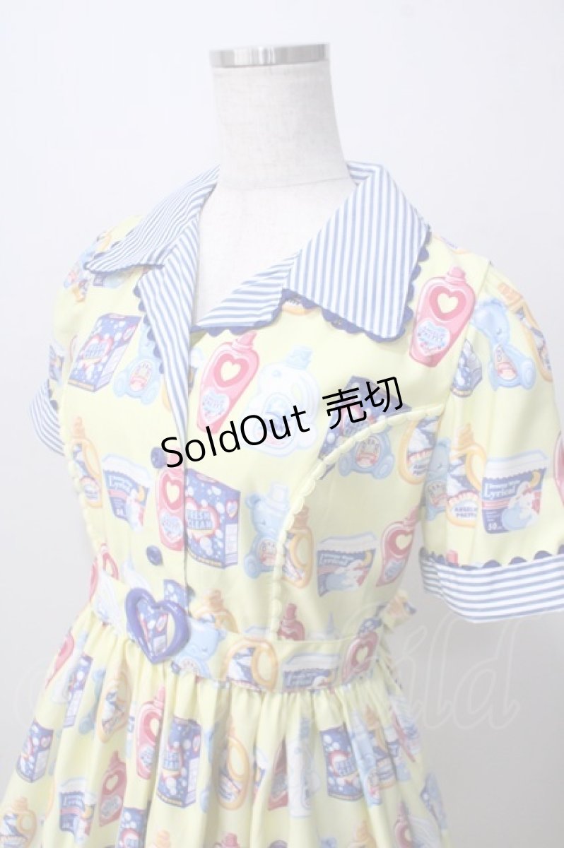 画像3: Angelic Pretty / Sunny Smile Laundryワンピース  イエロー Y-25-06-28-132-AP-OP-SZ-ZS (3)