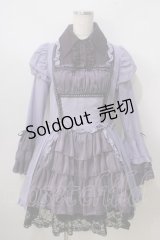 MARBLE / ブラウス＆スカートセットアップ風全身コーディネートワンピース  パープル Y-25-06-28-133-GO-OP-AS-ZY