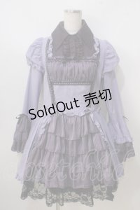 MARBLE / ブラウス＆スカートセットアップ風全身コーディネートワンピース  パープル Y-25-06-28-133-GO-OP-AS-ZY