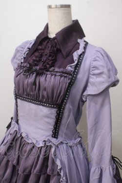 画像3: MARBLE / ブラウス＆スカートセットアップ風全身コーディネートワンピース  パープル Y-25-06-28-133-GO-OP-AS-ZY