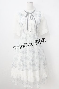 画像1: axes femme / フラワープリントレーシーワンピース  生成り Y-25-06-28-141-AX-OP-SZ-ZY