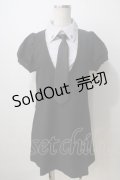 Fickle Bebe / レイヤードガーターミニワンピース  ブルーグレー Y-25-06-28-143-0-TO-SZ-ZY