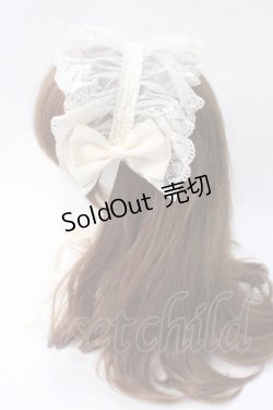 画像2: ATELIER PIERROT / レースリボンヘッドドレス  アイボリー Y-25-06-28-022-EL-AC-SZ-ZY