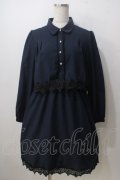 axes femme / ドッキングシャツワンピース M 紺 Y-25-06-28-149-AX-OP-SZ-ZY
