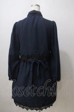 画像2: axes femme / ドッキングシャツワンピース M 紺 Y-25-06-28-149-AX-OP-SZ-ZY