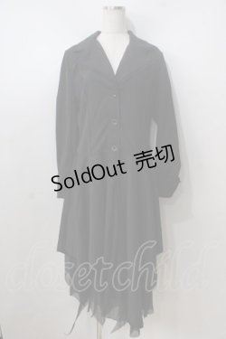 画像1: ACDC RAG / イレギュラーロングジャケット  黒 Y-25-06-28-150-PU-JA-SZ-ZY
