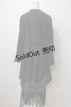 画像2: ACDC RAG / イレギュラーロングジャケット  黒 Y-25-06-28-150-PU-JA-SZ-ZY