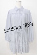axes femme POETIQUE / シャツワンピース  サックス Y-25-06-28-151-AX-OP-SZ-ZI
