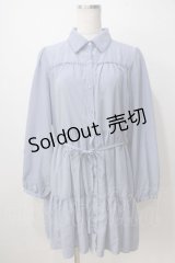 axes femme POETIQUE / シャツワンピース  サックス Y-25-06-28-151-AX-OP-SZ-ZI