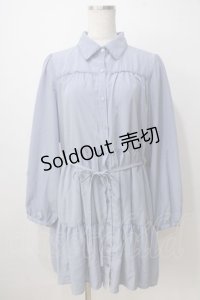 axes femme POETIQUE / シャツワンピース  サックス Y-25-06-28-151-AX-OP-SZ-ZI