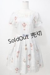 Emily Temple cute / Parfait de'cuteパフワンピース  サックス Y-25-06-28-159-ET-OP-AS-ZY