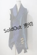 Qutie Frash / チャイナインナーチュニック  黒×青 Y-25-06-28-163-QU-TO-AS-ZY
