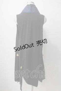 画像2: Qutie Frash / チャイナインナーチュニック  黒×青 Y-25-06-28-163-QU-TO-AS-ZY