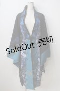 Qutie Frash / 着物ロングカーデ  黒×青 Y-25-06-28-164-QU-TO-AS-ZY