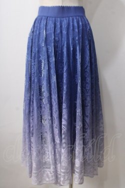 画像2: axes femme / グラデレースサーキュラースカート F ブルー Y-25-06-28-172-AX-SK-SZ-ZY
