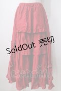 Chalmiere / クラシックコットンスカート M 赤 Y-25-06-28-176-LO-SK-SZ-ZY