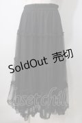 axes femme POETIQUE / チュールティアードロングスカート M 黒 Y-25-06-28-182-AX-SK-SZ-ZY