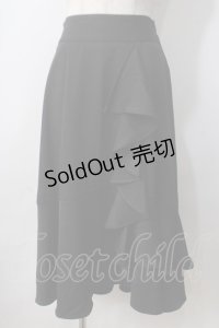 axes femme POETIQUE / バックラッフルフリルスカート M 黒 Y-25-06-28-183-AX-SK-SZ-ZY