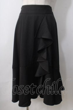 画像1: axes femme POETIQUE / バックラッフルフリルスカート M 黒 Y-25-06-28-183-AX-SK-SZ-ZY