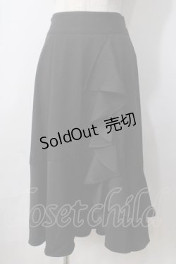 画像1: axes femme POETIQUE / バックラッフルフリルスカート M 黒 Y-25-06-28-183-AX-SK-SZ-ZY
