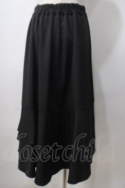 画像2: axes femme POETIQUE / バックラッフルフリルスカート M 黒 Y-25-06-28-183-AX-SK-SZ-ZY