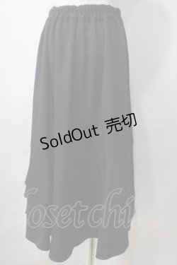 画像2: axes femme POETIQUE / バックラッフルフリルスカート M 黒 Y-25-06-28-183-AX-SK-SZ-ZY