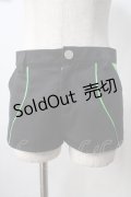 D/3 / サイバーホットパンツ  黒 Y-25-06-28-184-PU-PA-AS-ZY