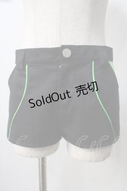画像1: D/3 / サイバーホットパンツ  黒 Y-25-06-28-184-PU-PA-AS-ZY
