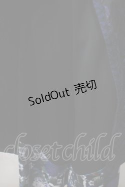 画像4: Qutie Frash / 和柄ワイドパンツ  黒×青 Y-25-06-28-189-QU-PA-AS-ZY