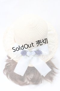 axes femme / 巻きバラリボンカンカン帽  ベージュ Y-25-06-28-031-AX-AC-SZ-ZY