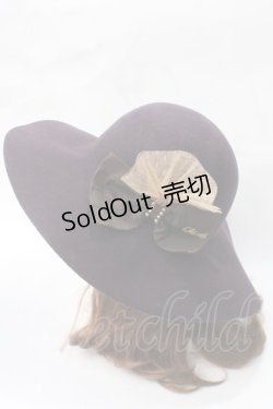 画像2: axes femme / ブローチ付きフェルトハット  パープル Y-25-06-28-033-AX-AC-SZ-ZT0711Y