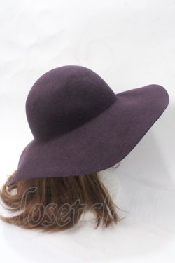 画像3: axes femme / ブローチ付きフェルトハット  パープル Y-25-06-28-033-AX-AC-SZ-ZY