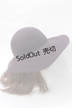 画像3: axes femme / ブローチ付きフェルトハット  パープル Y-25-06-28-033-AX-AC-SZ-ZT0711Y