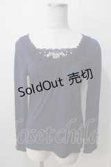 axes femme / ガーデンモチーフインナープルオーバー  紺 Y-25-07-01-041-AX-TO-SZ-ZY