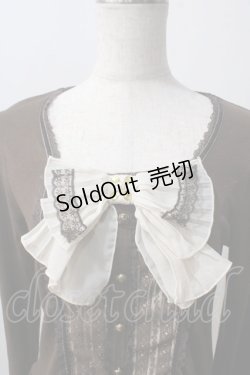 画像3: axes femme / プリーツシフォンリボンニットソー M 茶 Y-25-07-01-044-AX-TO-SZ-ZY