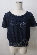 axes femme / 総レースプルオーバー  紺 Y-25-07-01-045-AX-TO-SZ-ZY