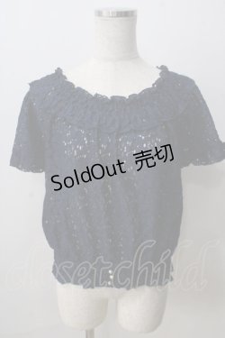 画像1: axes femme / 総レースプルオーバー  紺 Y-25-07-01-045-AX-TO-SZ-ZI