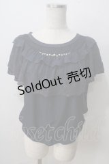 axes femme / ロマンティックレースプルオーバー  紺 Y-25-07-01-046-AX-TO-SZ-ZY