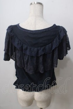 画像2: axes femme / ロマンティックレースプルオーバー  紺 Y-25-07-01-046-AX-TO-SZ-ZY
