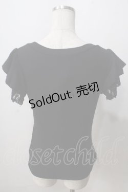 画像2: axes femme / 袖プチバラ使いトップス M 黒 Y-25-07-01-047-AX-TO-SZ-ZY